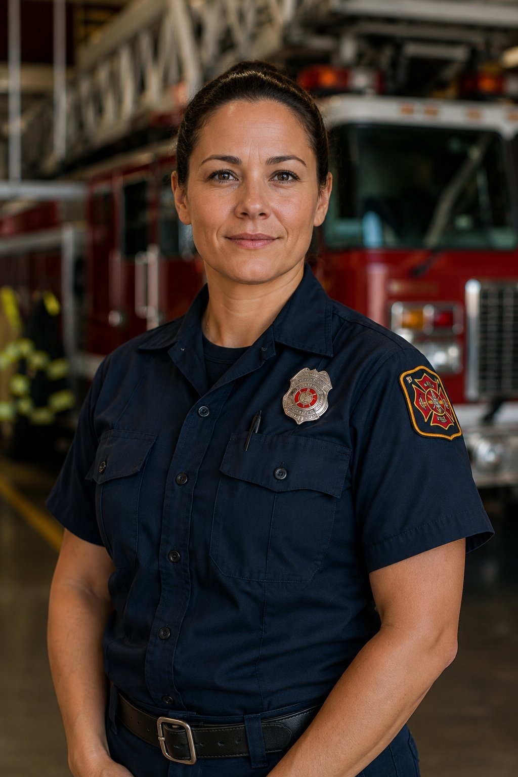 Firefighter and EMS professional preparing for certification exam
